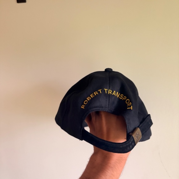 Vintage EQUIPE ROBERT TRANSPORT Dad hat baseball cap strapback black blue - Picture 3 of 6